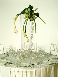 Weddings, Decoration, Flowers and Centerpieces with White Cala Lily