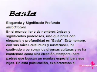 significado del nombre Basia