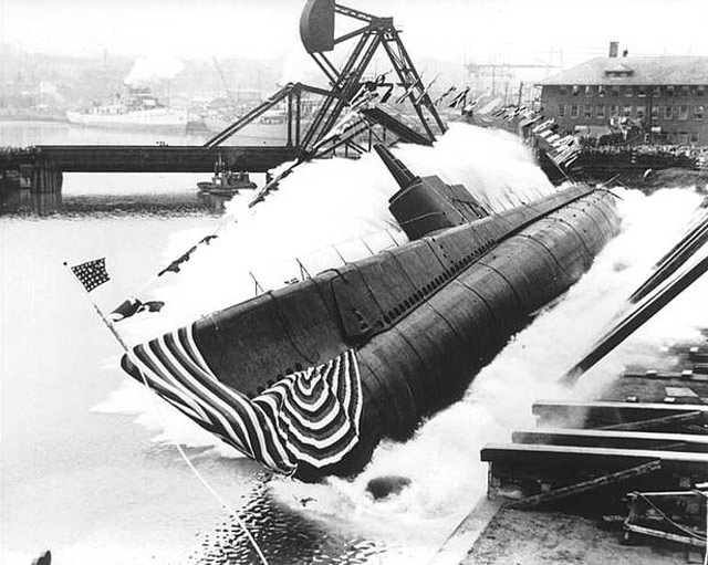 USS Peto being launched on 30 April 1942 worldwartwo.filminspector.com