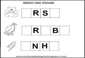 Bingo para alfabetização 