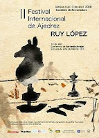 Cartel del II Festival Internacional de Ajedrez Ruy López