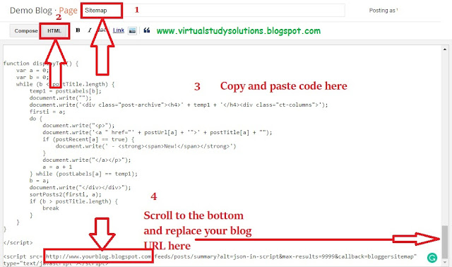 Paste HTML Code in blank page of Post HTML Editor