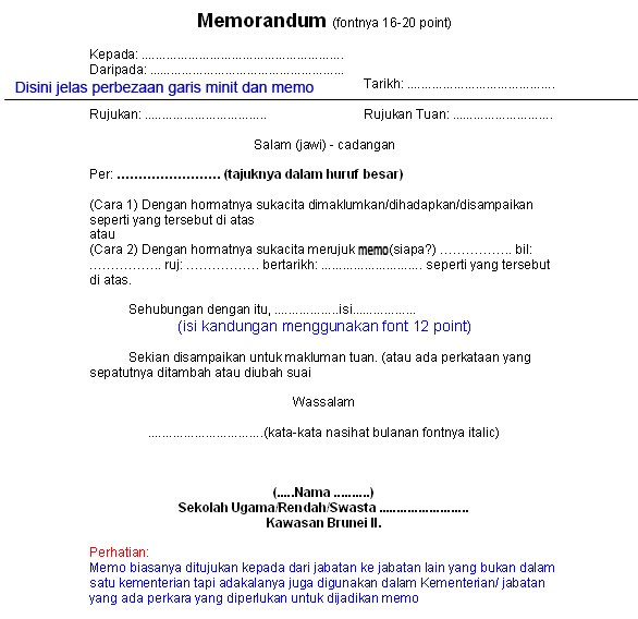 Contoh internal memo