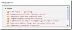 cara membuat artikel terkait