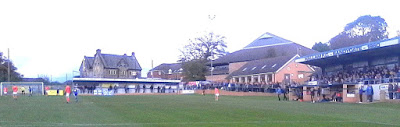 View of the main stand at Sandygate, home of Hallam FC