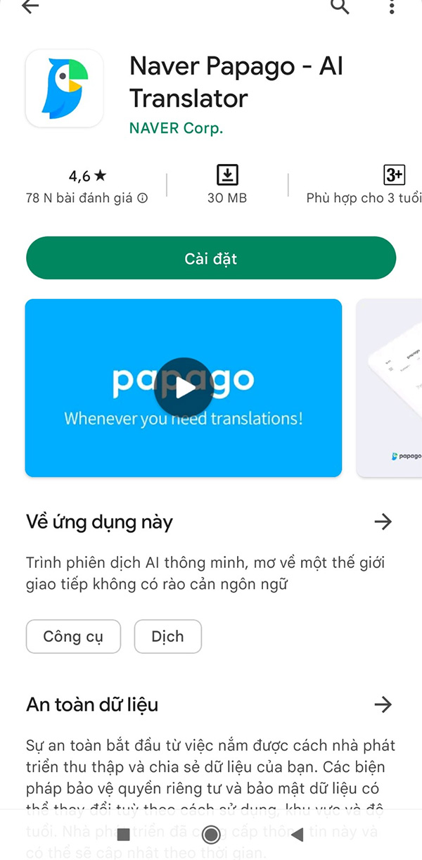 Naver Papago - AI Translator - Dịch ngôn ngữ với AI thông minh c2