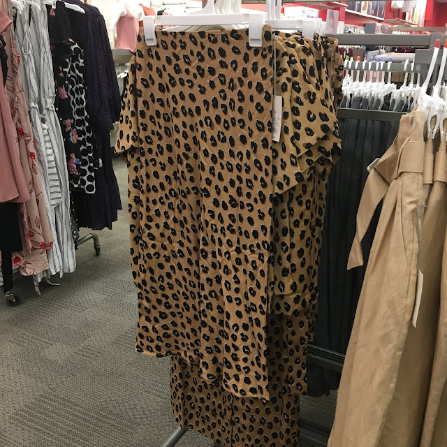 leopard print midi slip skirt