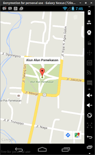 Tampilan google map dalam type normal