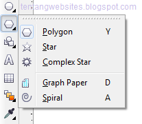 poligon tool pada toolbox corelDraw 