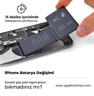 iPhone Batarya Değişimi  15 dakika