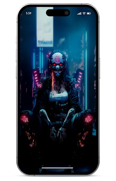 Humanoid Cyberpunk Woman Warrior Wallpaper