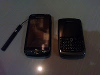 Samsung Omnia II dengan BlackBerry Javelin