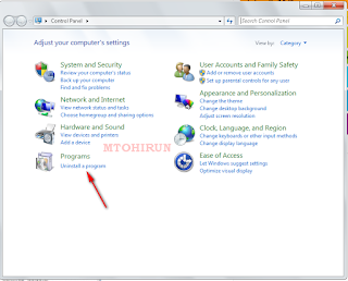 Cara Uninstall/menghapus Aplikasi pada windows 7