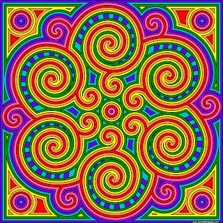 swirl mandala to print and color- blank available