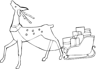 Christmas Reindeer Coloring Pages 