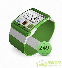 Android Access Microblogging, Colorful Watch Green Microblogging