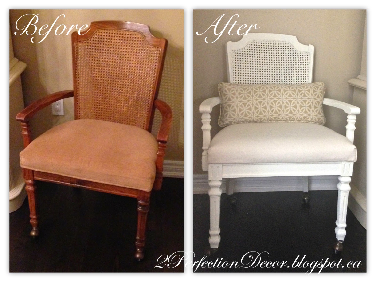 2Perfection Decor French Provincial Chair Makeover