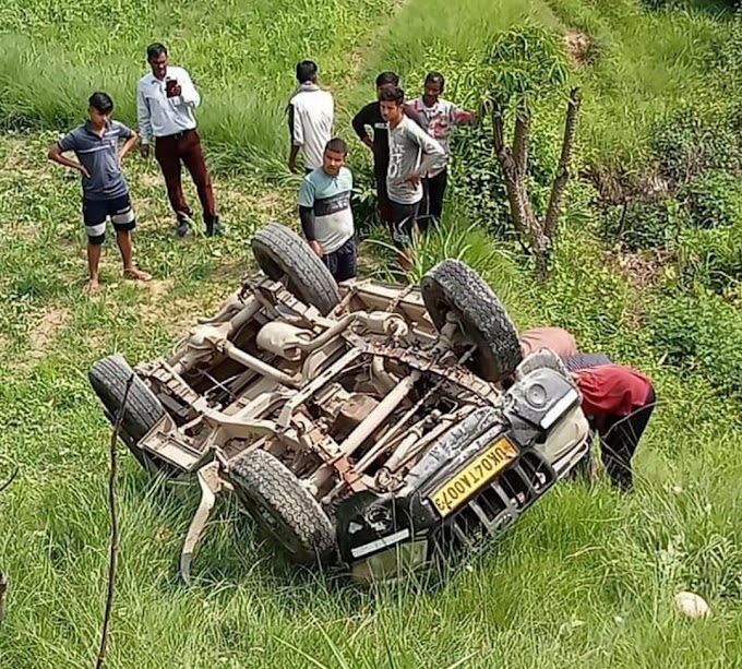 बागेश्वर। Garur गरुड़ के पिंगोली में हुआ सड़क हादसा, Texi Accident टैक्सी के पलटने से यात्री घायल