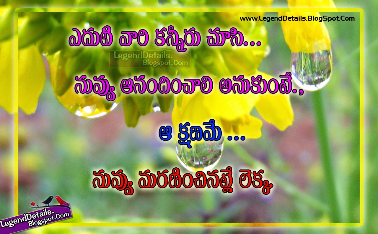 Tears Quotes  in Telugu  Legendary Quotes 