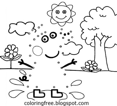 Basic cartoon tree background Peppa pig printable dot to dot coloring book pages for kids to draw