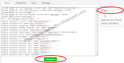 Cara Paling Mudah Compress Seluruh Template Blogger