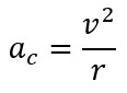 Besarnya Percepatan Sentripetal
