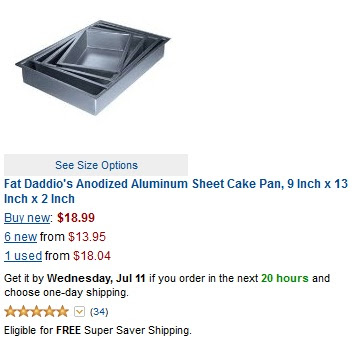 Aluminum baking pans