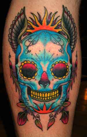 candy skull tattoo pictures. Skull Tattoos Arm. Arm Skull