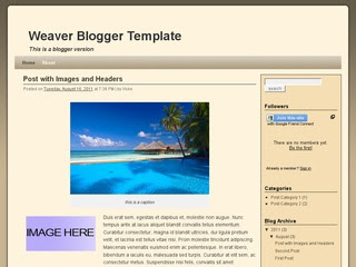 Weaver Blogger Template