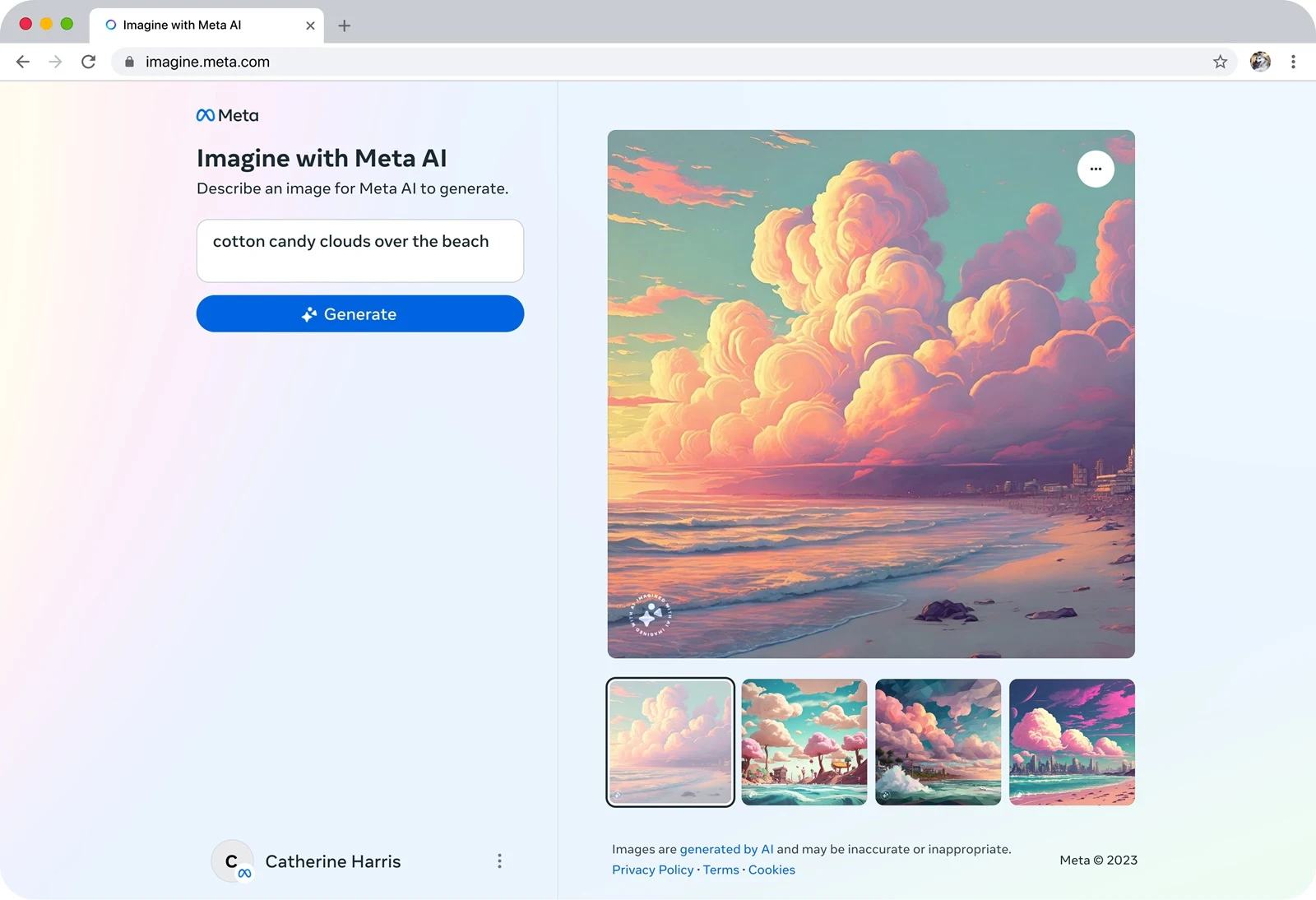 Meta's Imagine Image Generator, previously limited, is now accessible on the web for creative graphic production.