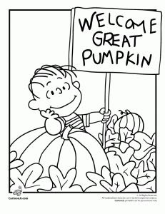 Charlie Brown Halloween Coloring Pages 1
