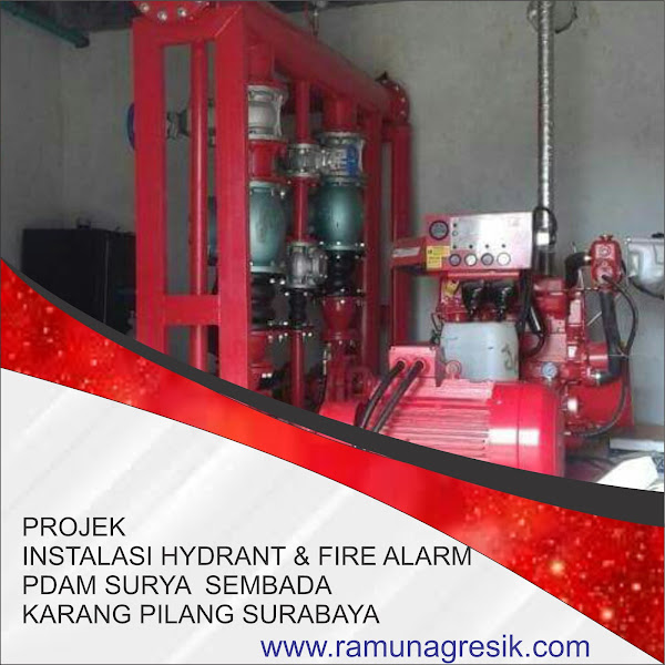 Projek Hydrant & Fire Alarm, PDAM Surya Sembada Karang Pilang, Surabaya _ Jatim