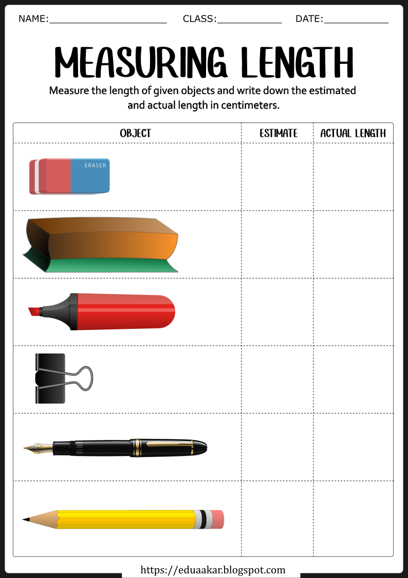 Measurement Worksheets for Kids