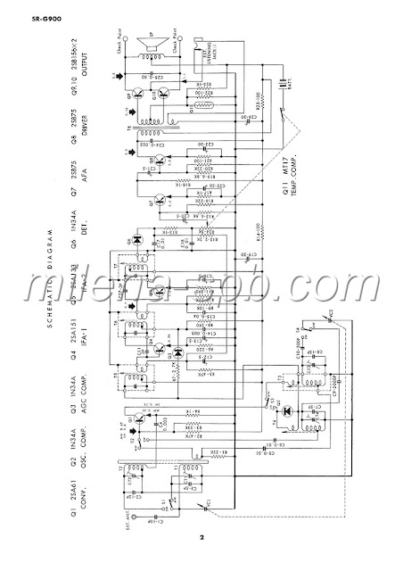 SR G900 diagram схема schéma radio  esquema STANDARD