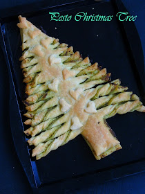 Pesto Puff Pastry Tree, Flaky ChristmasTree