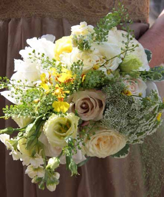 This fragrant wedding bouquet included Lily of the Valley Jasmine 