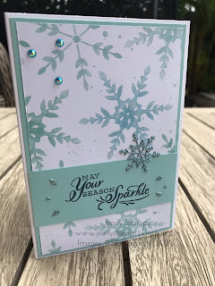 Christmas card with snowflake splendour paper