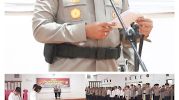 Kapolres Pinrang AKBP Adjie Pimpin Upacara Korps Raport Kenaikan Pangkat Pengabdian