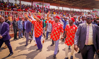 Alhaji Atiku Abubakar, 2023 Presidential candidate of the People's Democratic Party (PDP), in Abakaliki, Ebonyi State, for his 2023 Presidential Campaign rally