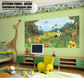 kids bedroom furniture, zoo kids room theme