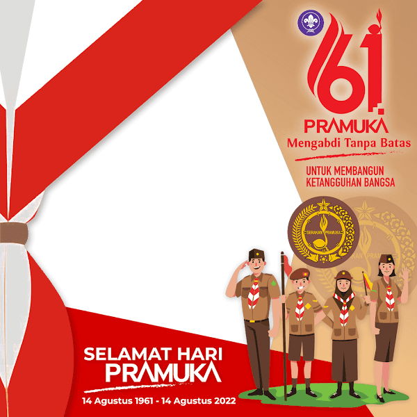 Link Twibbonize Hari Pramuka ke-61 Indonesia 14 Agustus 2022 id: 61pramuka