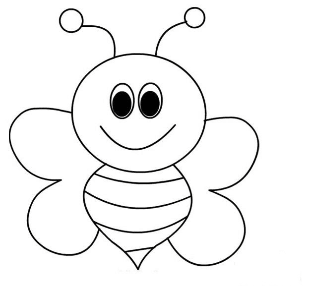 Gambar Mewarnai Lebah Untuk Anak PAUD dan TK