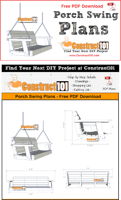 How to build a porch swing, free plans.