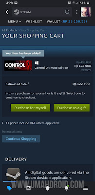 Pilih Purchase For Myself Steam