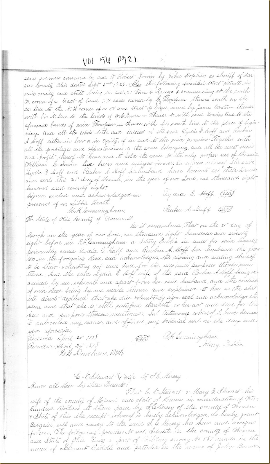 Lydia E. Hoff sold to William Cox Irwin 21 March 1878_0002