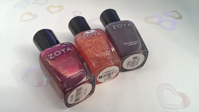 3 Zoya nail polishes