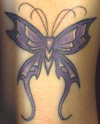 butterfly and flower tattoo. Trendy Butterfly Tattoos