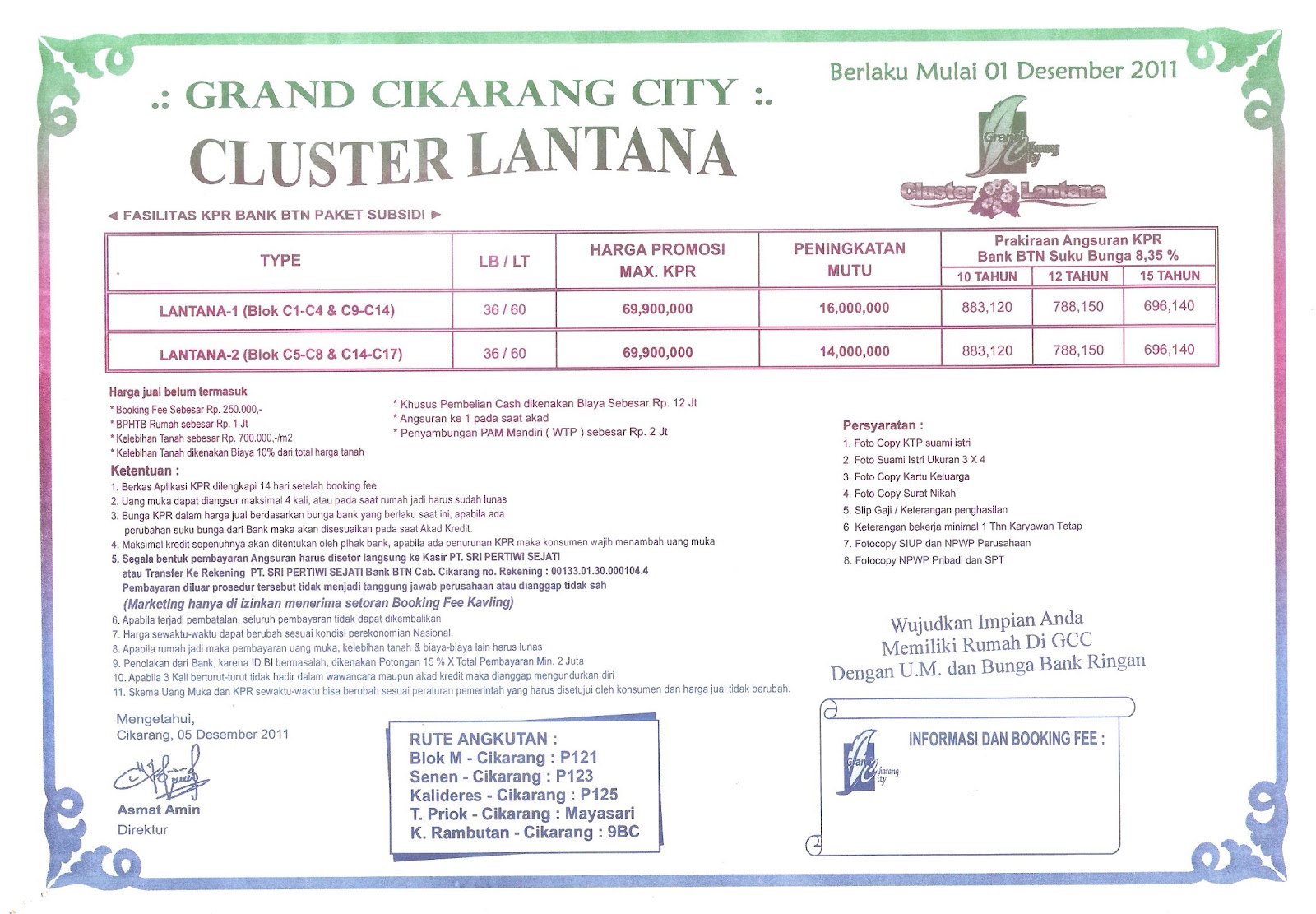 GRAND CIKARANG CITY: UPDATE HARGA FEBRUARI 2012