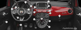 2016 Fiat 500 Abarth Dashboard with Uconnect 