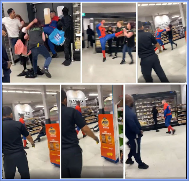 ASDA Clapham Junction South London - Costumed Thugs Attack Staff